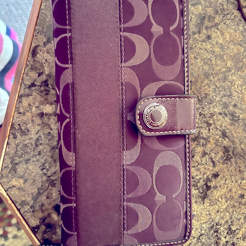 Purple Coach Wallet
